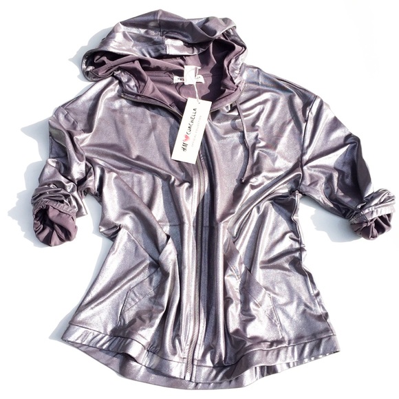 H&M Jackets & Blazers - H&M metallic hoodie jacket